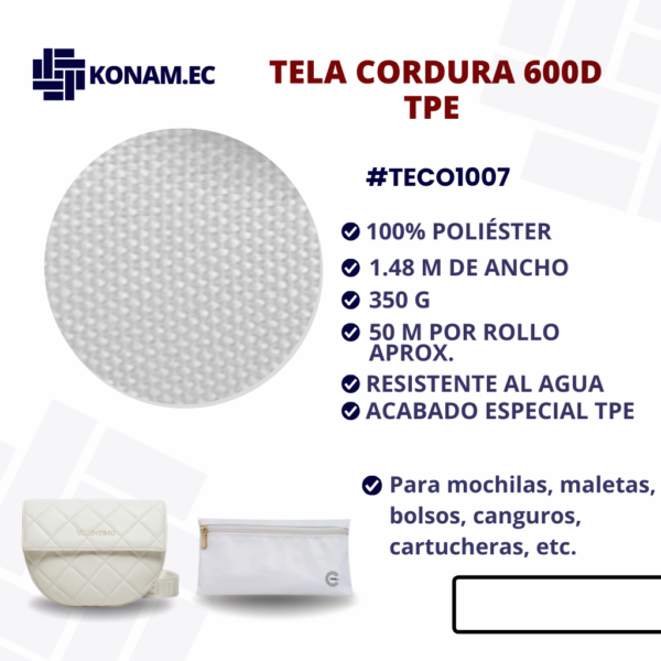 TELA CORDURA 600D TPE Por Mayor #TECO1007