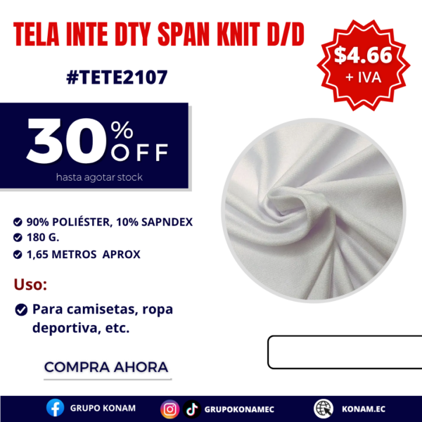 TELA INTE DTY SPAN KNIT D/D #TETE2107