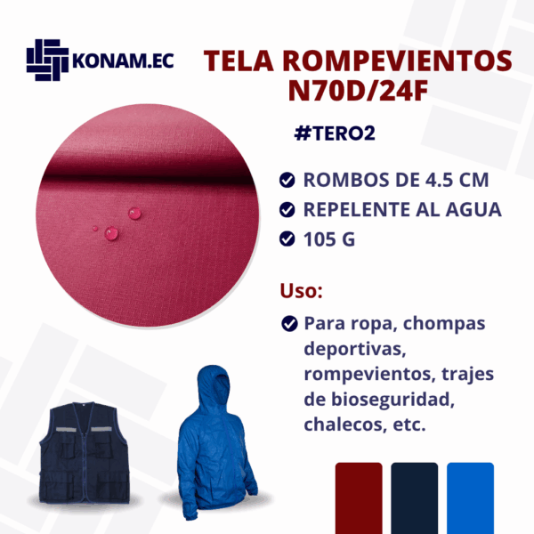 TELA ROMPEVIENTOS N70D/24F Por Mayor #TERO2