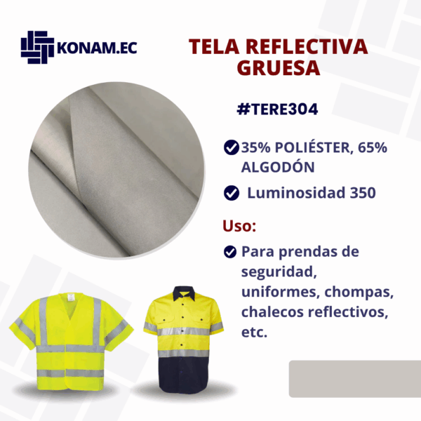 TELA REFLECTIVA GRUESA Por Mayor #TERE304