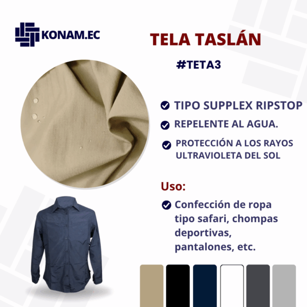 TELA TASLÁN TIPO SUPPLEX RIPSTOP W/R #TETA3