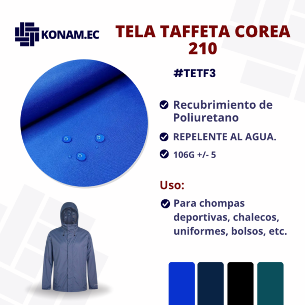 TELA TAFFETA COREA 210 Por Mayor #TETF3