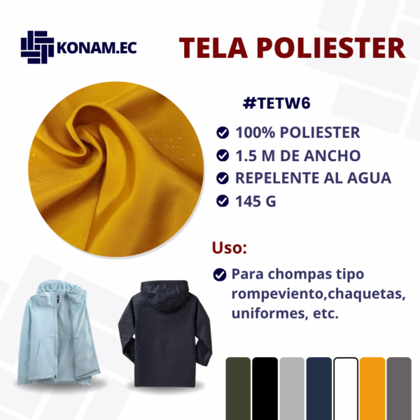 TELA POLIESTER 145g P/D+W/R Por Mayor #TETW6