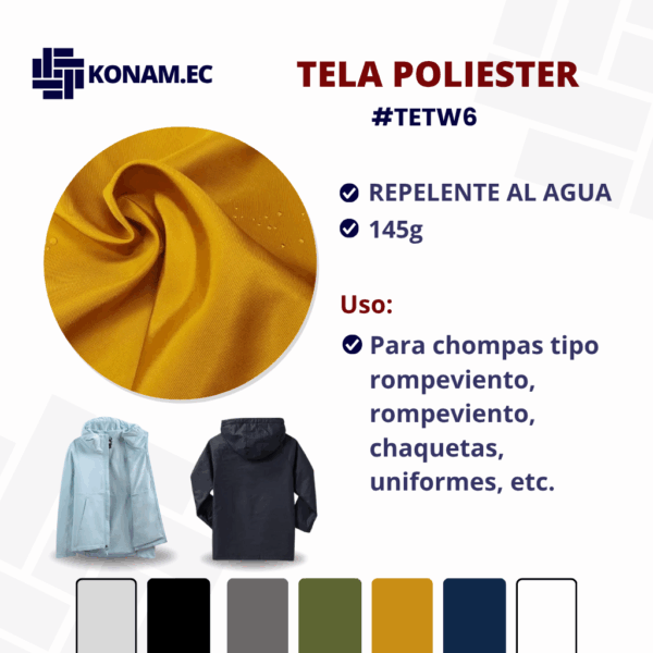 TELA POLIESTER 145g P/D+W/R Por Mayor #TETW6