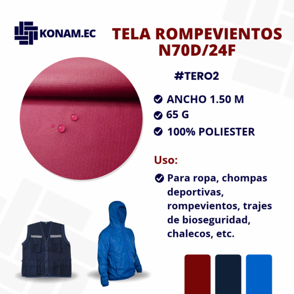 TELA ROMPEVIENTOS N70D/24F Por Mayor #TERO2