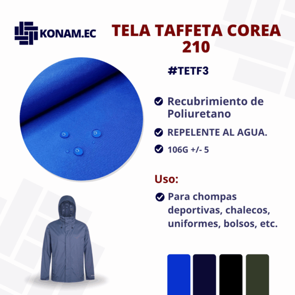 TELA TAFFETA COREA 210 Por Mayor #TETF3
