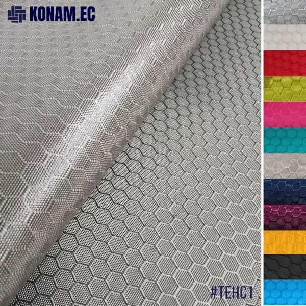 tela 50D honey combi ULY plomo para mochilas maletas y bolsos por mayor ecuador TEHC1