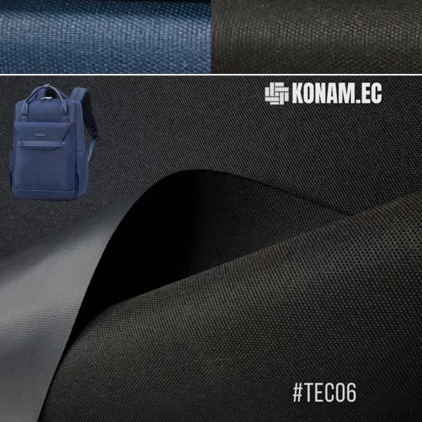 tela cordura 750 PVC negro y azul marino para mochilas y maletas al por mayor ecuador TECO6