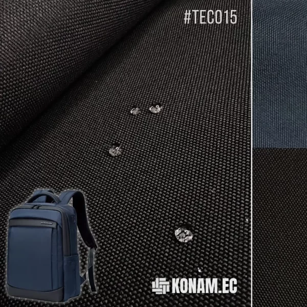 tela cordura poliester 840 D 300g negro azul para mochilas y maletas por mayor ecuador TECO15