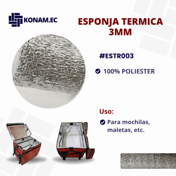 ESPONJA TERMICA 3MM Por Mayor #ESTR003