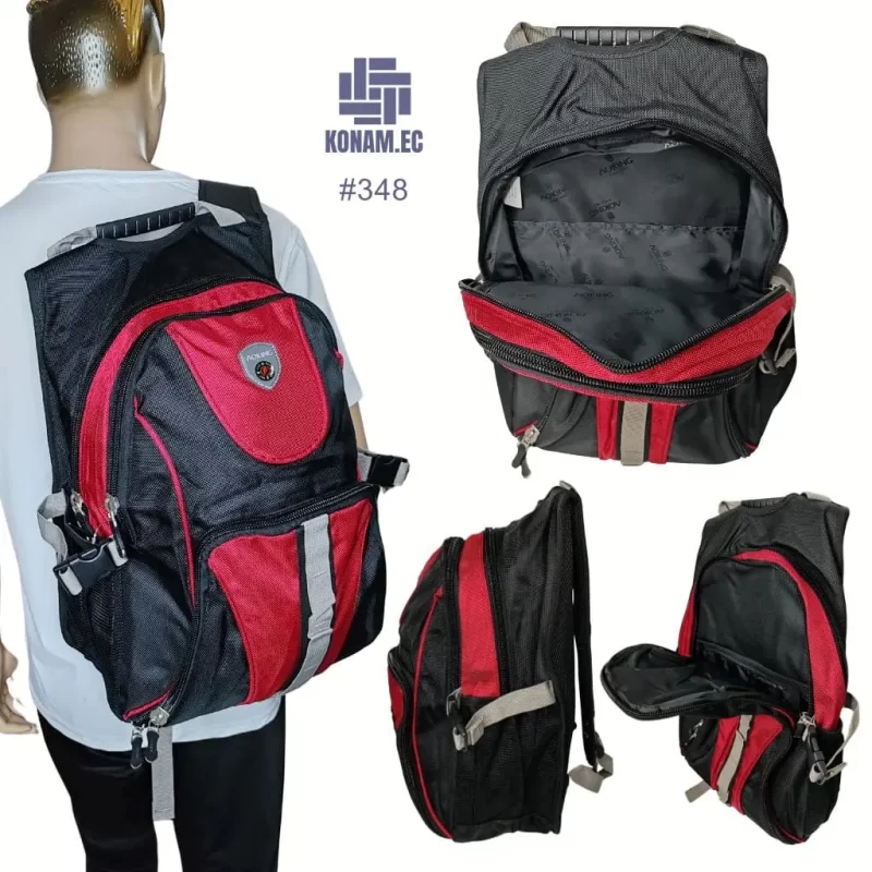 mochila aoking negro rojo plomo por mayor #348 ecuador quito