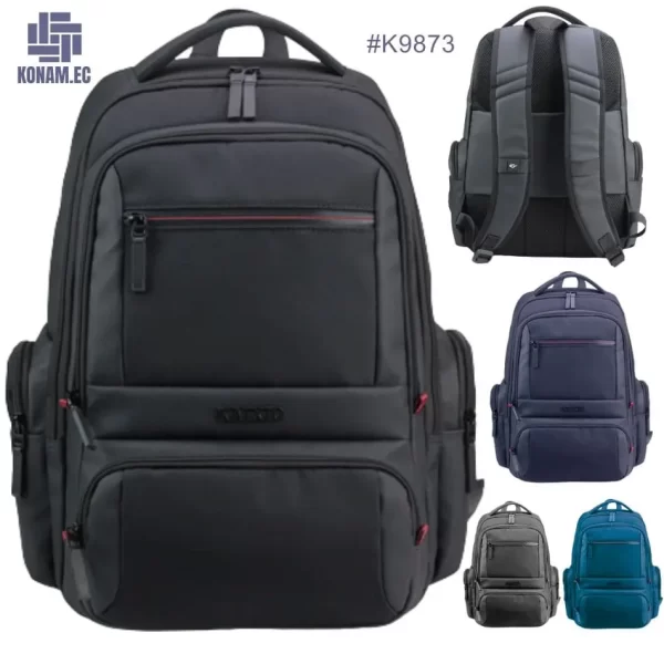 _mochila porta laptop kaixio azul marino, negro, plomo, celeste por mayor ecuador #K9873 (1)