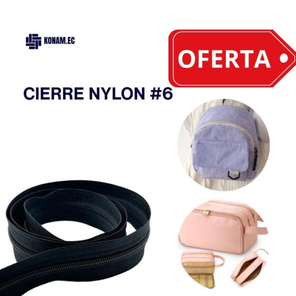 CIERRE NYLON CONTINUO #6 OFERTA