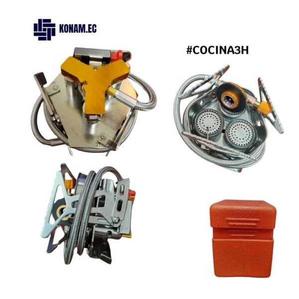 MINI COCINA PORTATIL TREKKING GAS 3 HORNILLAS  #COCINA3H