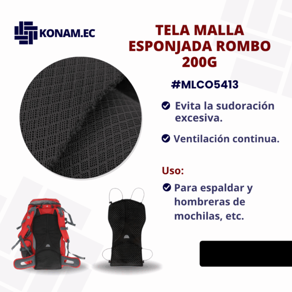 TELA MALLA ESPONJADA ROMBO 200G #MLCO5413