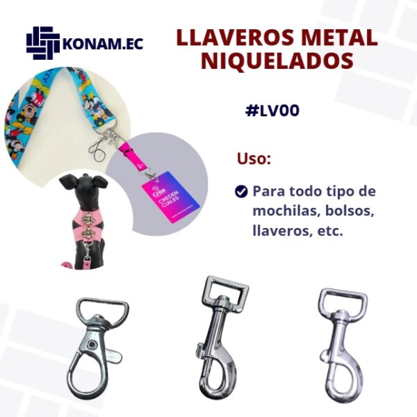 LLAVEROS METAL NIQUELADOS #LV00