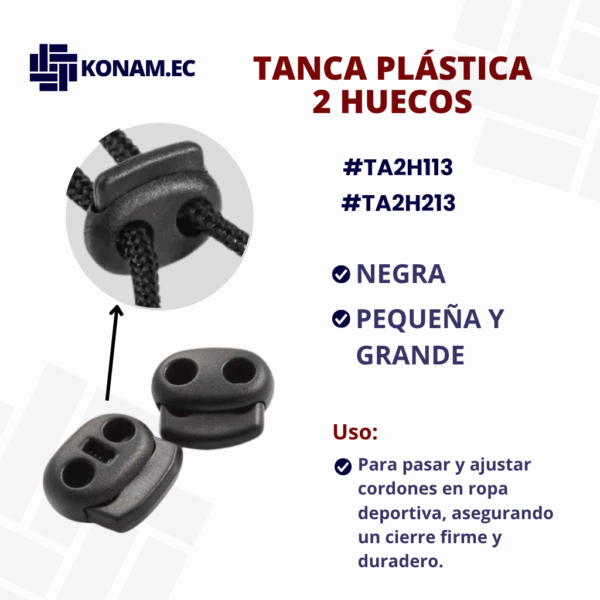 TANCA PLÁSTICA 2 HUECOS #TA2H113 #TA2H213