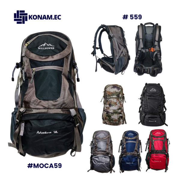 MOCHILLA CAMPING WILLPOWER #559 50 LITROS #MOCA59
