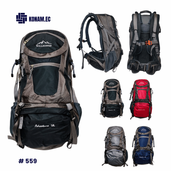 MOCHILLA CAMPING WILLPOWER #559 50 LITROS #MOCA59
