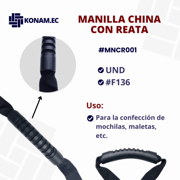 MANILLA PLÁSTICA #F136 CHINA CON REATA #MNCR001