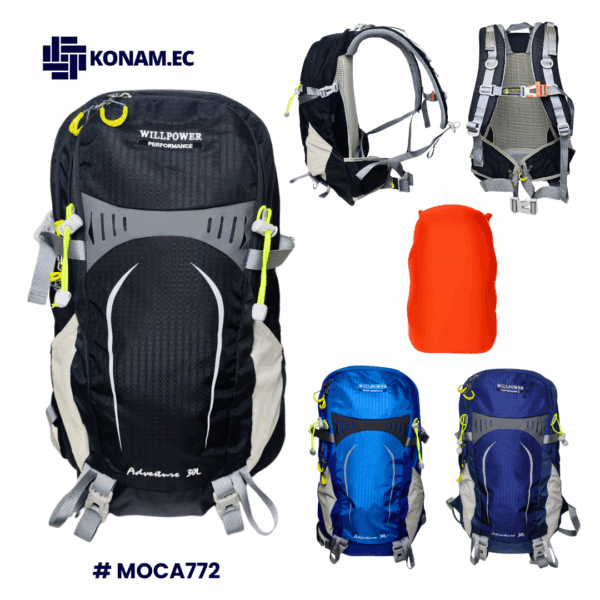 MOCHILLA CAMPING WILLPOWER #772  30 LITROS #MOCA772