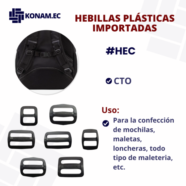 HEBILLAS PLÁSTICAS IMPORTADAS #HEC