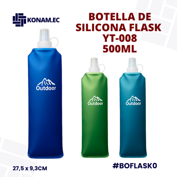BOTELLA DE SILICONA FLASK YT-008 de 500ML #BOFLASK0
