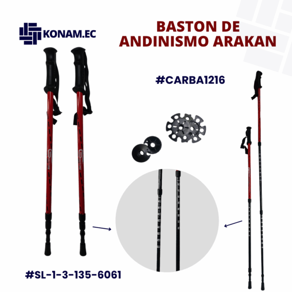 BASTON DE ANDINISMO ARAKAN #SL-1-3-135-6061 #CARBA1216