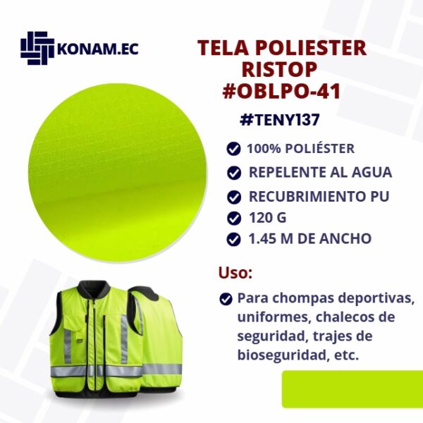 TELA POLIESTER RISTOP #OBLPO-41 Por Mayor #TENY137