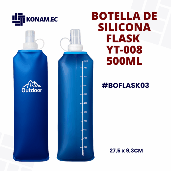 BOTELLA DE SILICONA FLASK YT-008 de 500ML #BOFLASK03