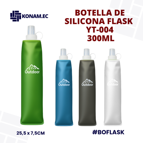 BOTELLA DE SILICONA FLASK YT-004 de 300ML #BOFLASK