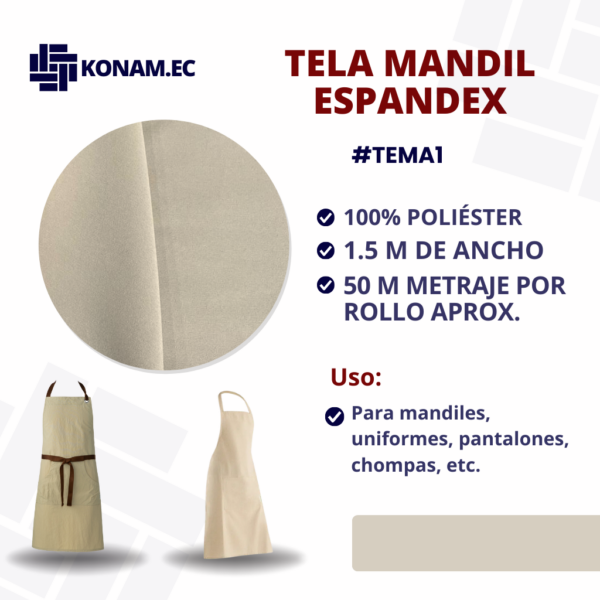 TELA MANDIL SPANDEX   #TEMA1