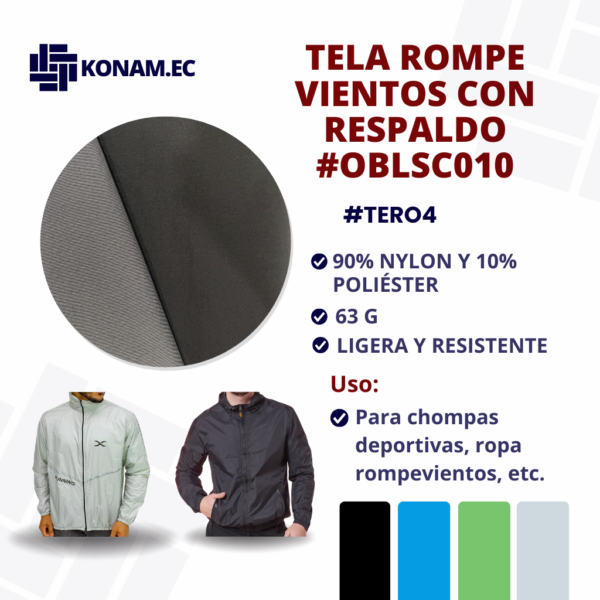 TELA ROMPE VIENTOS CON RESPALDO #OBLSC010 #TERO4