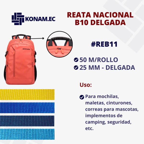 REATA NACIONAL B10 25MM DELGADA #REB11
