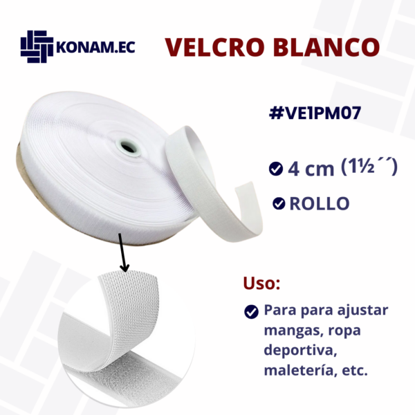 VELCRO BLANCO #VE1PM07