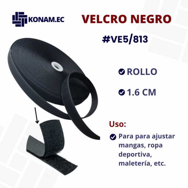 VELCRO NEGRO #VE5/813