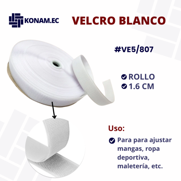 VELCRO BLANCO #VE5/807