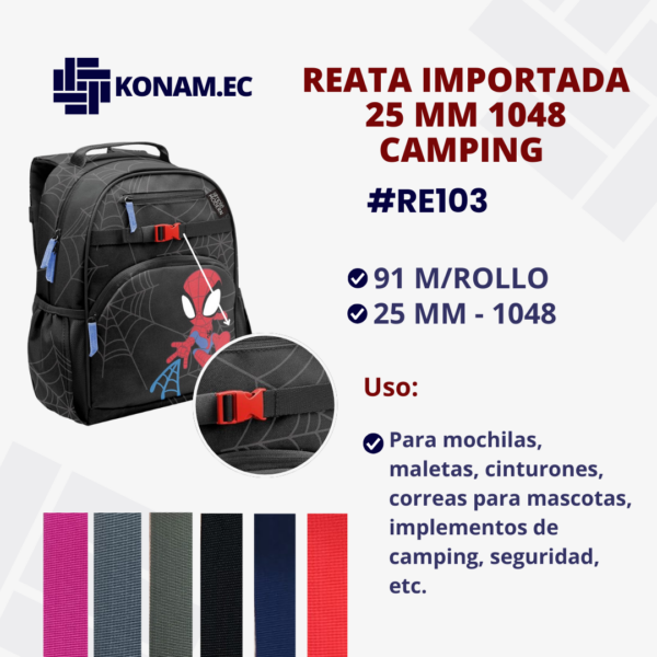 REATA IMPORTADA 25 MM 1048 CAMPING #RE103