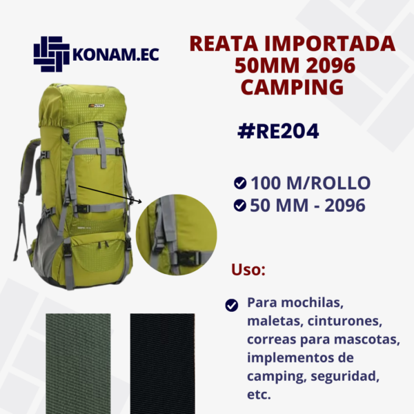 REATAS IMPORTADAS50MM 2096 CAMPING #RE204