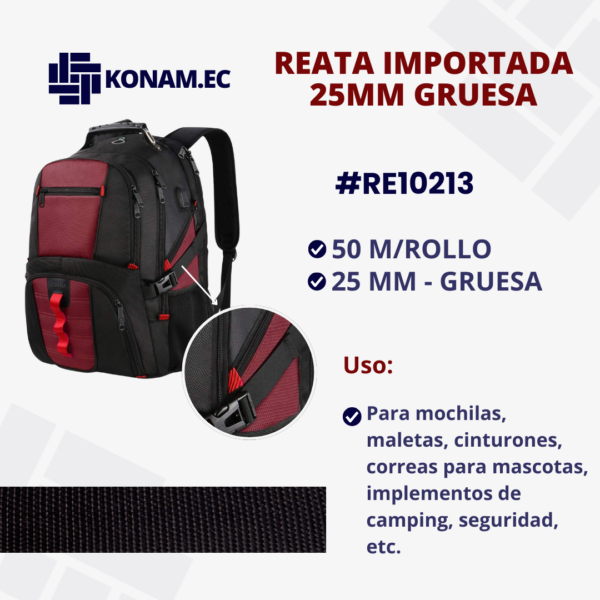 REATA IMPORTADA 25MM GRUESA #RE10213