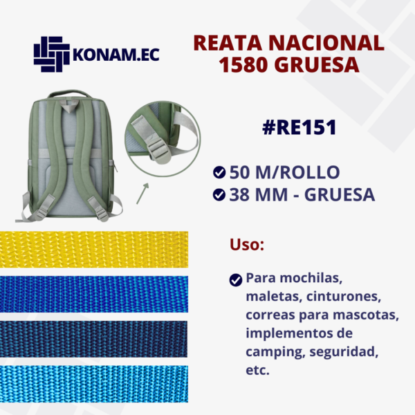 REATA NACIONAL 1580 38 MM GRUESA #RE151