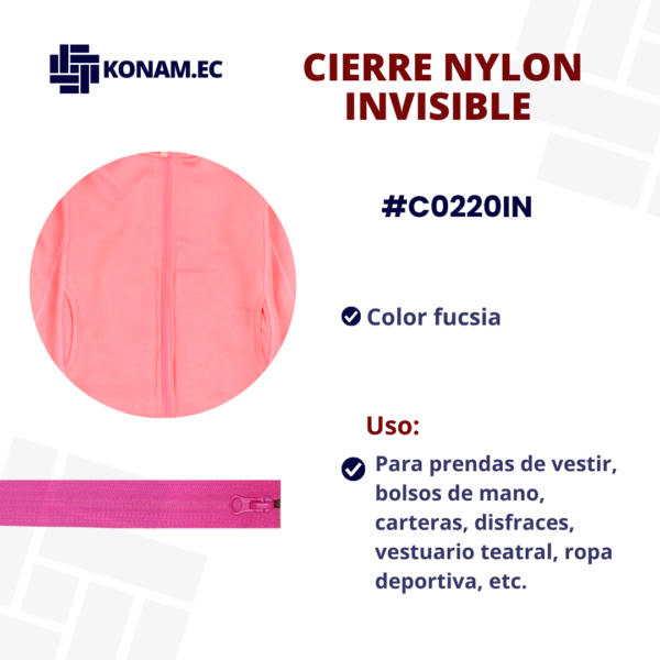 CIERRE NYLON INVISIBLE #C0220IN