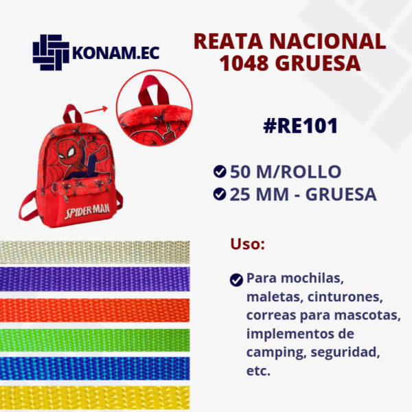 REATA NACIONAL 1048 GRUESA 25MM #RE101