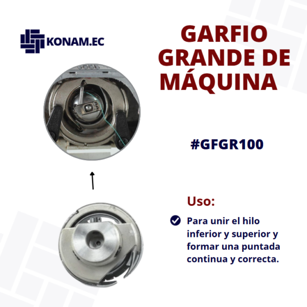GARFIO GRANDE DE MÁQUINA #GFGR100