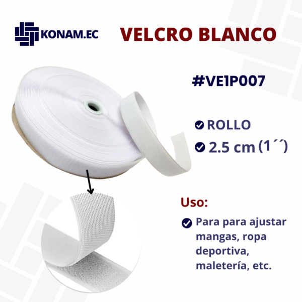 VELCRO BLANCO #VE1P007