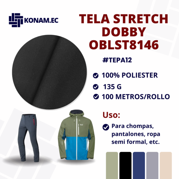TELA STRETCH DOBBY OBLST8146 #TEPA12