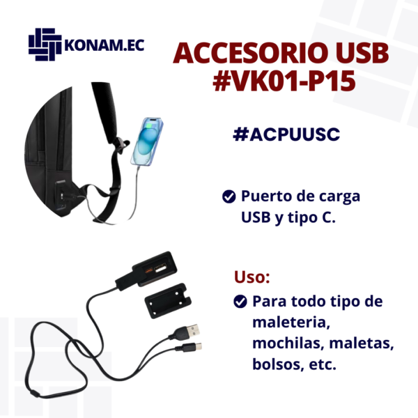 ACCESORIO USB  #VK01-P15  #ACPUUSC
