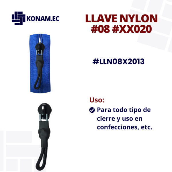 LLAVE NYLON #08 #XX020 #LLN08X2013
