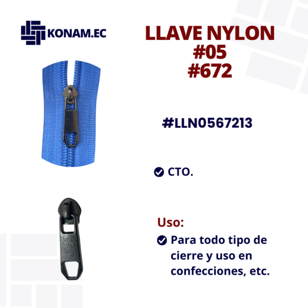 LLAVE NYLON #05 #672 #LLN0567213