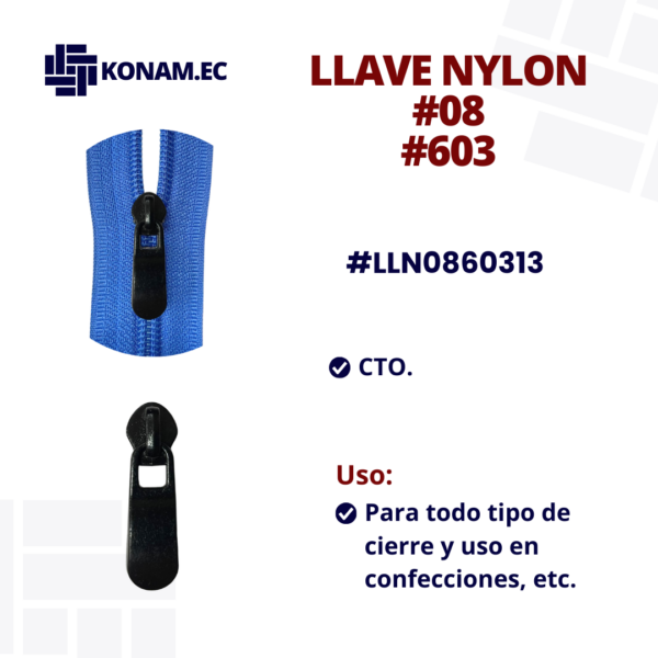 LLAVE NYLON #08 #603 #LLN0860313